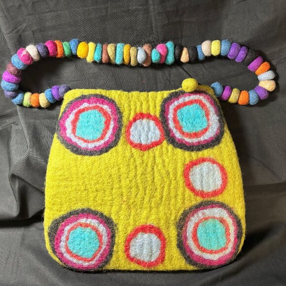 Unique Wool Shoulder Bag.  Discount Shipping - Picture 1 of 3